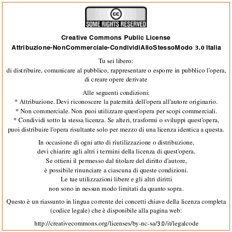 licenza CC by-nc-sa